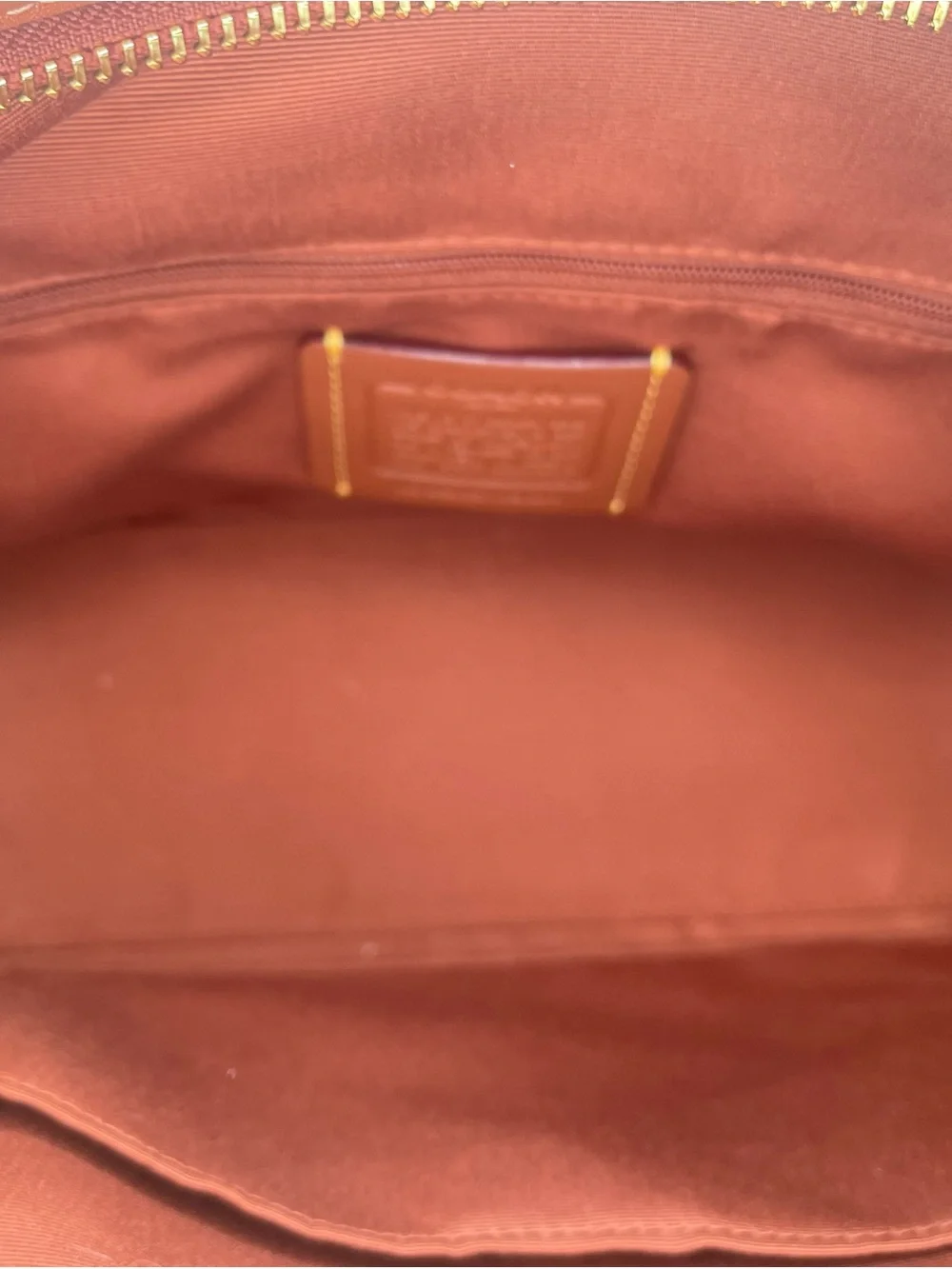 Coach Laurel Tan Leather Shoulder Bag with Gold Hardware